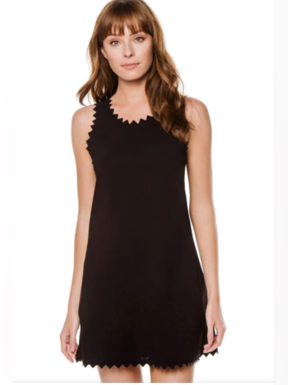 Karla Colletto Ines Black Rick Rack Tank Swim Cover Up Dress L